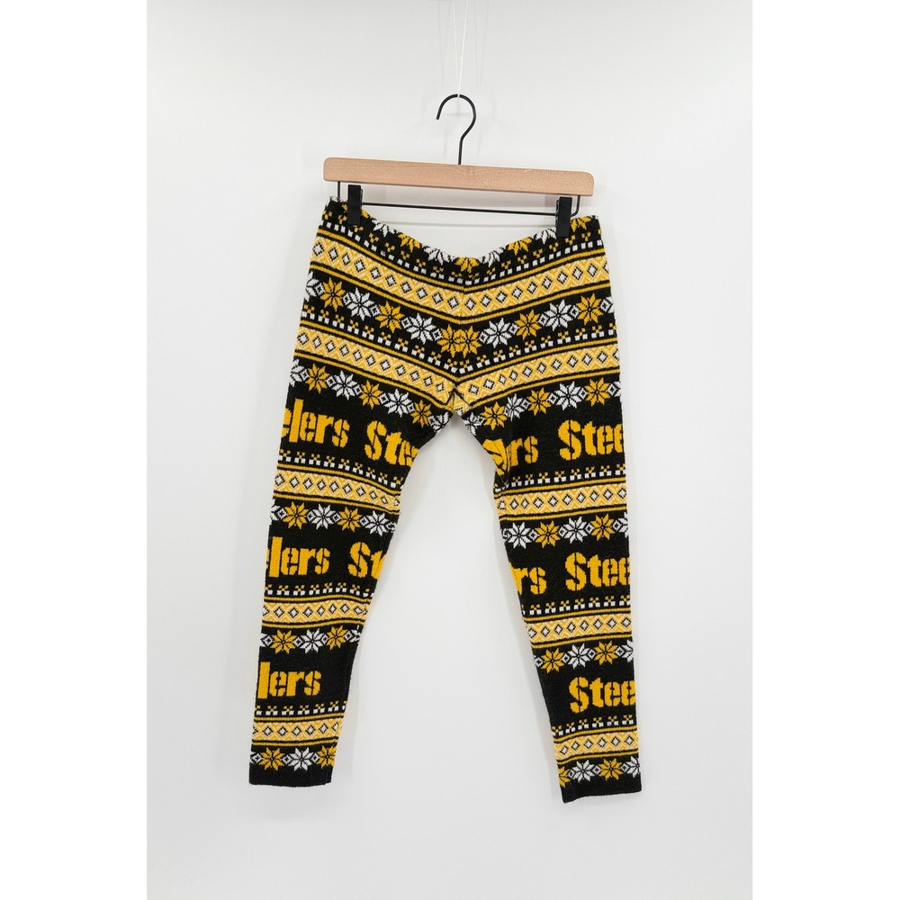 NFL Team Apparel Pittsburgh Steelers Cozy Knit Leggings Womens XL Football